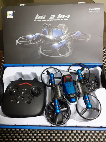 Image of Drone Con Cámara 2 en 1 y Motocicleta Con Control Remoto