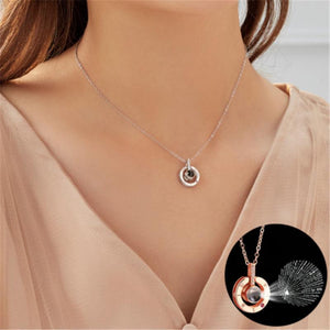 Collar Te Amo en 100 Idiomas Con Caja De Regalo